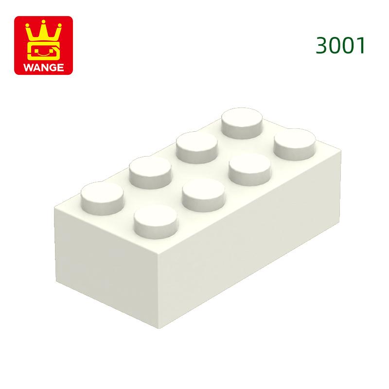 Non-Toxic 40Pcs/Lot 3001 2X4 High 8-Hole Building Block Moc Colorful Parts Compatible With Brick Diy Children Toy Assembly Gift Box