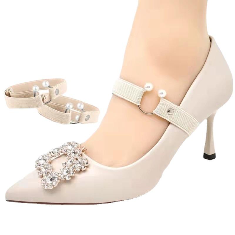 Lacets Ajustables à Boucle Perle Anti-Chute Élastiques pour Chaussures Surdimensionnées