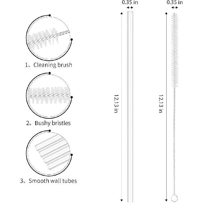 Replacement Straws for Stanley 40 oz 30 oz Tumbler,6 Pack Reble Plastic Straws,Compatible Accessories Drinking for Stanley and More, BPA