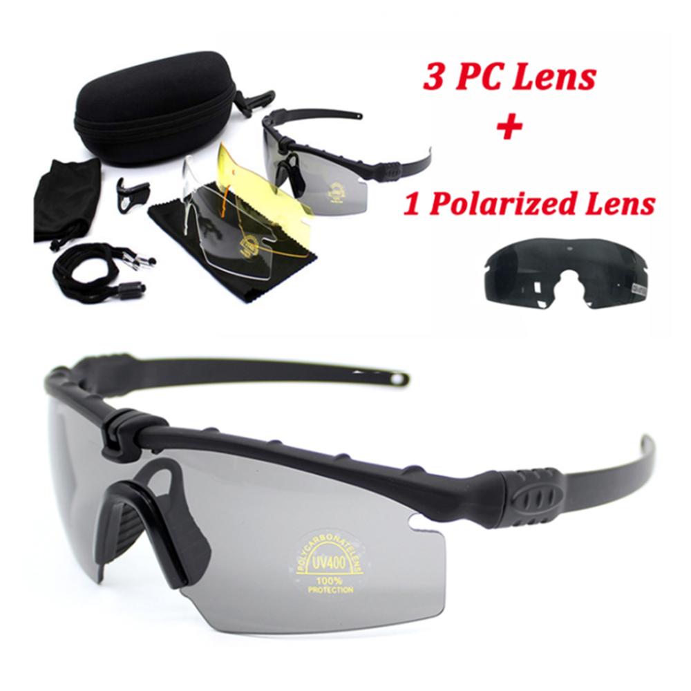 Tactical Combat Sunglasses Men Tactical Eyeshield Shooting Glasses Goggles