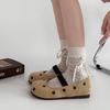 Cute polka dot Mary Jane single shoes women's summer new one-pedal flat-bottomed comfortable casual single shoes