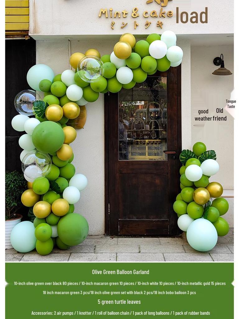 Graduation & Event Balloon Arch Decoration for Yoga Studio or Storefront Background