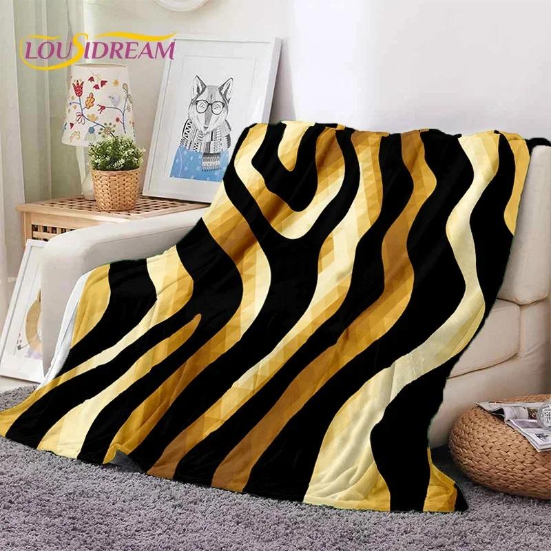 3D Colorful Zebra Stripe Leopard Tiger Soft Flannel Blanket for Bed Bedroom Sofa Picnic,Throw Blanket for Cover Outdoor Nap gift