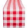 Polyester Karo Tischläufer Rot und Weiß Karierte Tischdecke Familienessen Karomuster Tischdecke Bauernhaus Gingham Heimdekoration