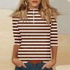 Women's Mock Neck, Zip,up, Color, 3/4 Sleeve Top