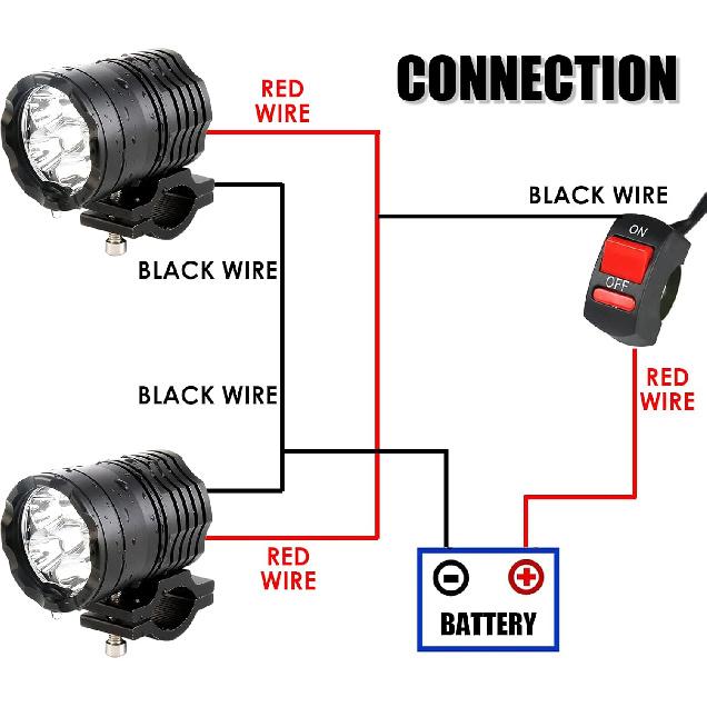Motorcycle Driving Lights 12-60V 40W 3600LM LED Fog Lights for ATV UTV Bike Car Truck Boat Forklift Waterproof LED Spotlights with 6 Light Beads High