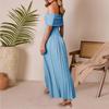 Women's Fashionable Sexy Fitted Strapless Backless Evening Dress Long Dress
