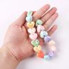 10Pcs Heart Shape Acrylic Loose Spacer Beads For Diy Jewelry Making Bracelet Necklace Keychains Accessories
