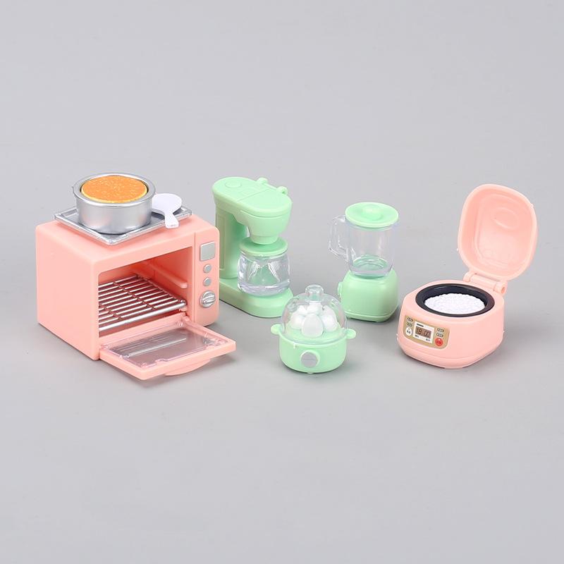 Kinder Mini Spielhaus Küche Spielzeug Miniatur Reiskocher Ofen Entsafter Eierkocher Kleines Modell Kinder Puppenhaus Zubehör