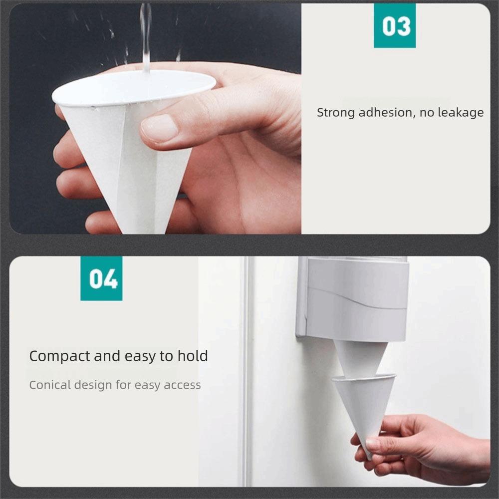 200Pcs Leakproof White Paper Cone Cups Coated Disposable Paper Cups Premium Snow Cone Cups Water