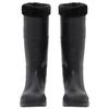VidaXL Bottes de pluie noir taille 38-46 PVC