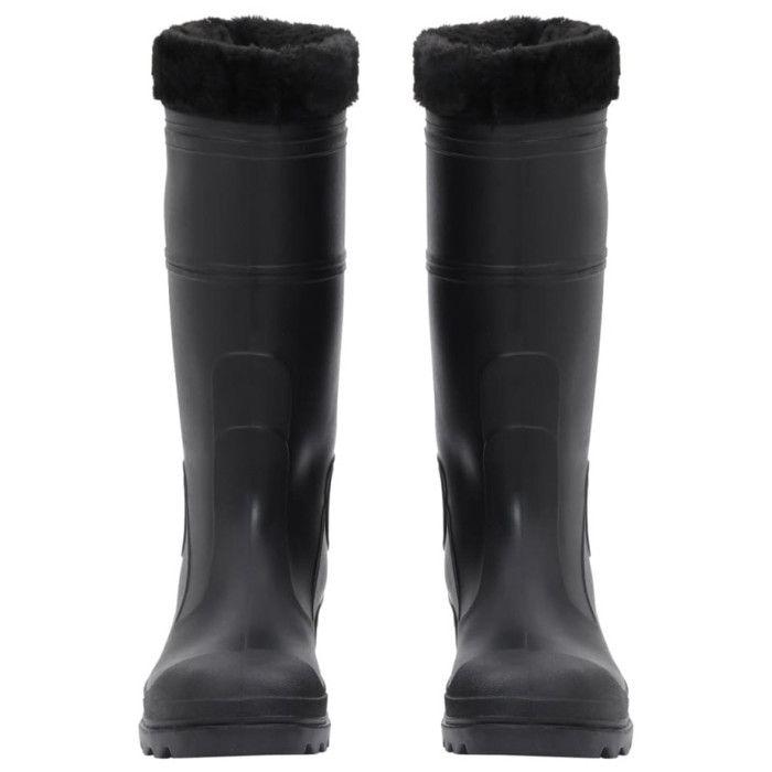 VidaXL Bottes de pluie noir taille 38-46 PVC