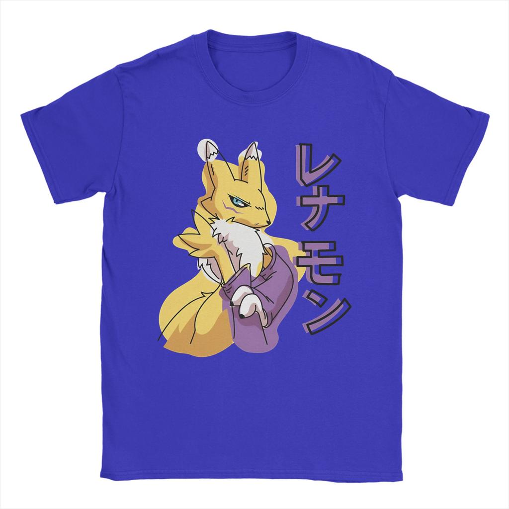 Renamon Side Profile T Shirts Unisexs Cotton Humor Tshirt Crew Neck Tee Shirt Short Sleeve Clothes Original