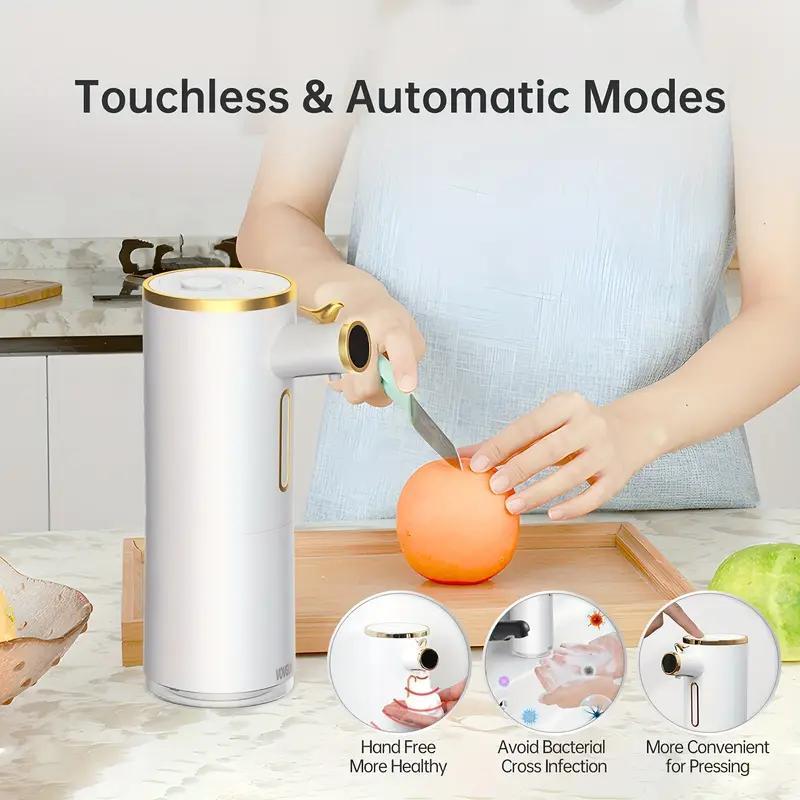 Smart 300ml/10.14OZ Automatic Soap Dispenser - Touchless Foaming Hand Soap Dispenser for Bathroom - 3 Levels Adjustable Foam, USB C Rechargeable