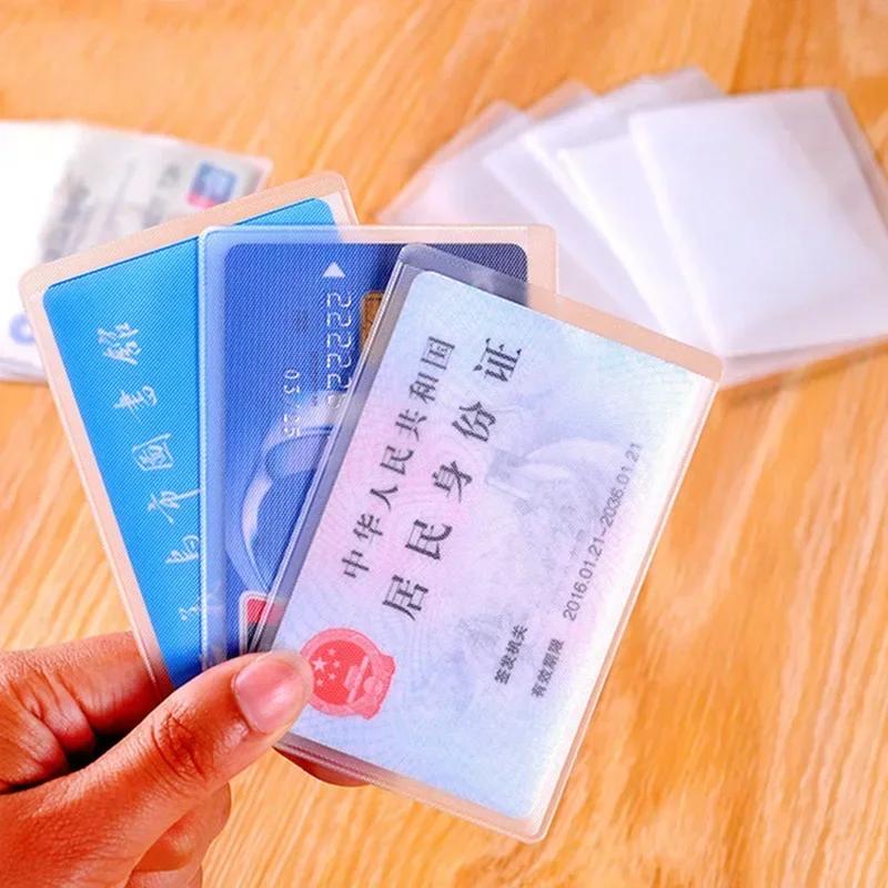 1/5/10pc Waterproof Transparent Card Holder Plastic Card Id Holders Case To Protect Credit Cards Card Protector Cardholder Cover