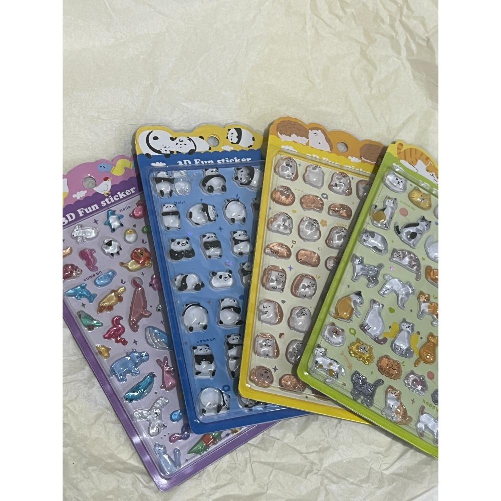 2025 Cartoon and Beautiful 3D Relief Fun Stickers 3D Crystal Stickers Mini Decorative Stickers for Children and Girls Beautiful Gift