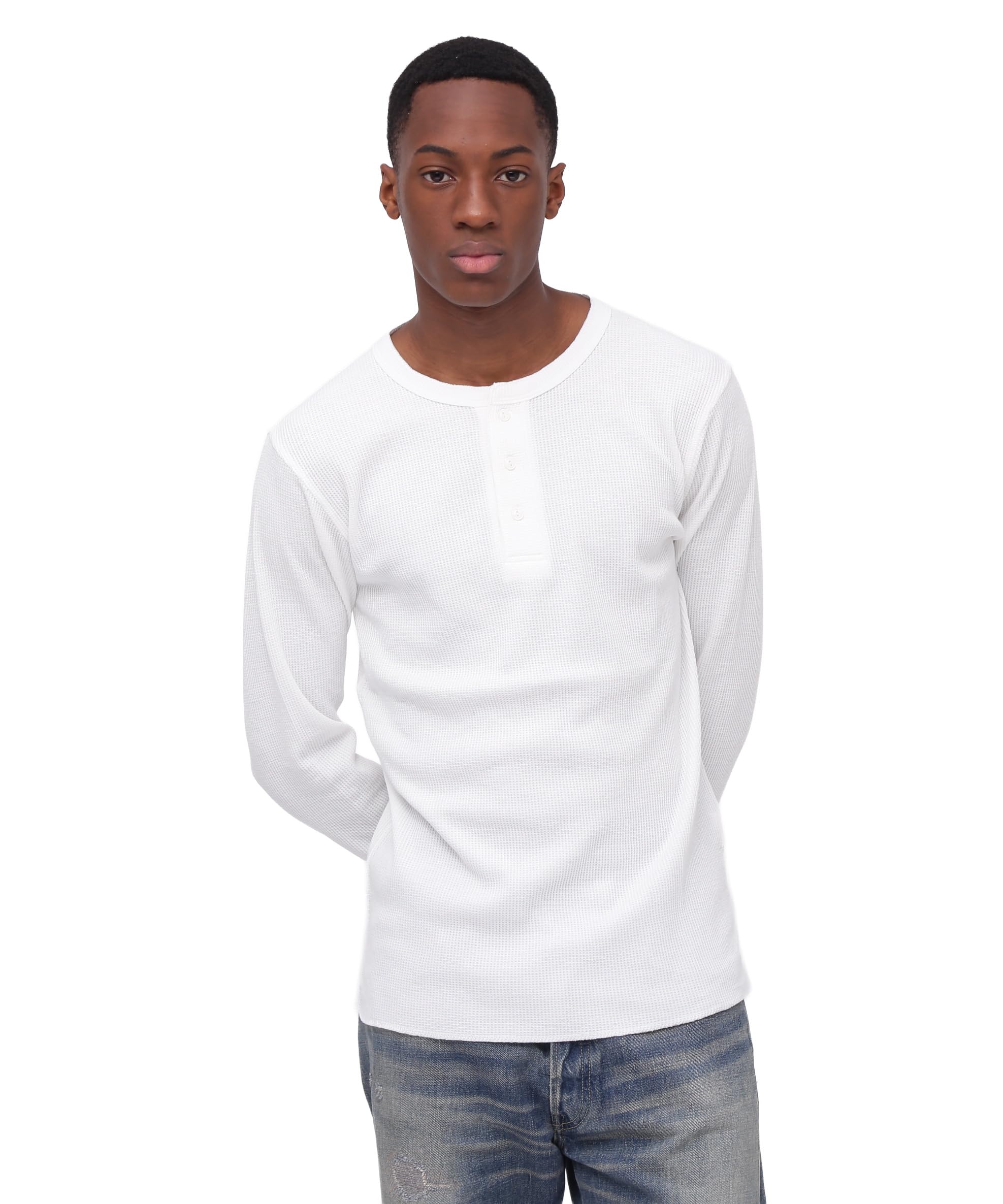

AVIREX DAILY L/S THERMAL HENLY NECK T-SHIRT 783-3930007 2XL white