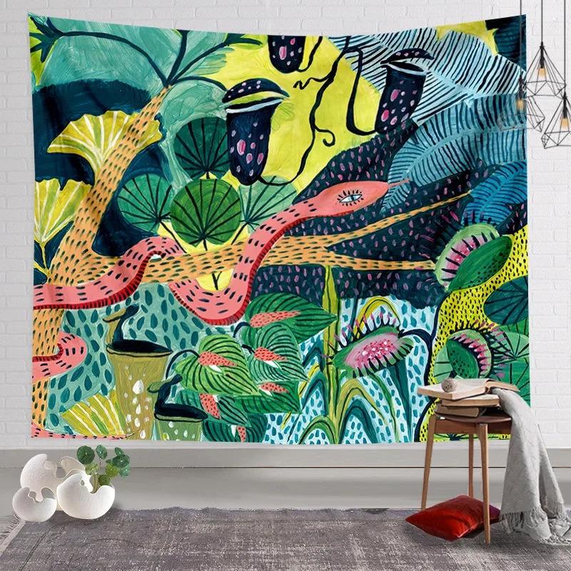 VIKAMA Art Tapestry Jungle Fantasy Decorative Tapestry Ideal For Creating Ambience In Living Rooms And Bedrooms