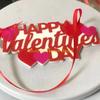 F26C Happy Valentine's Day Sign Valentine's Day Love Heart Pendant Hanging Ornament for Home Romantic Party Wall Window Door