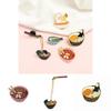 Tonkotsu Ramen Stylish Chain Brooch Geometric Design Durable Alloy Material For Enthusiasts Fashion