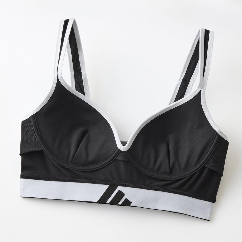 Adidas Wireless Cotton 3D Molded AP7655 Bra, Sweat-Wicking, Quick-Drying, Blend, Cup,