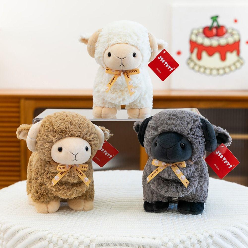 PP Cotton Sheep Plush Toys Fluffy Baby Goat Keychain Standing Goat Plush Doll  Children