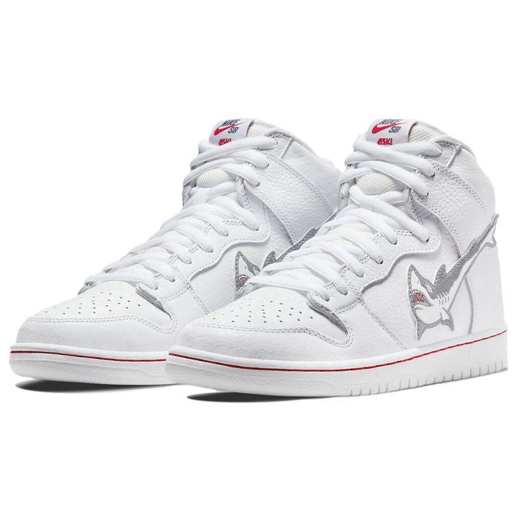 Nike SB Dunk High Oski Great White Shark Unisex Sneakers White-Red CI2692-100