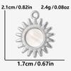 4Pcs No Fade Metal Stainless Steel Charm Real Natural Abalonewhite Shell Angel Sun Connector Charms For Jewelry Making Supplies