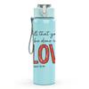 1PC V Love Quote Floral Letter 750ml Color Plastic Sports Water Bottle Leakproof Flip Straw Lid Suitable for Sports Office Home Use