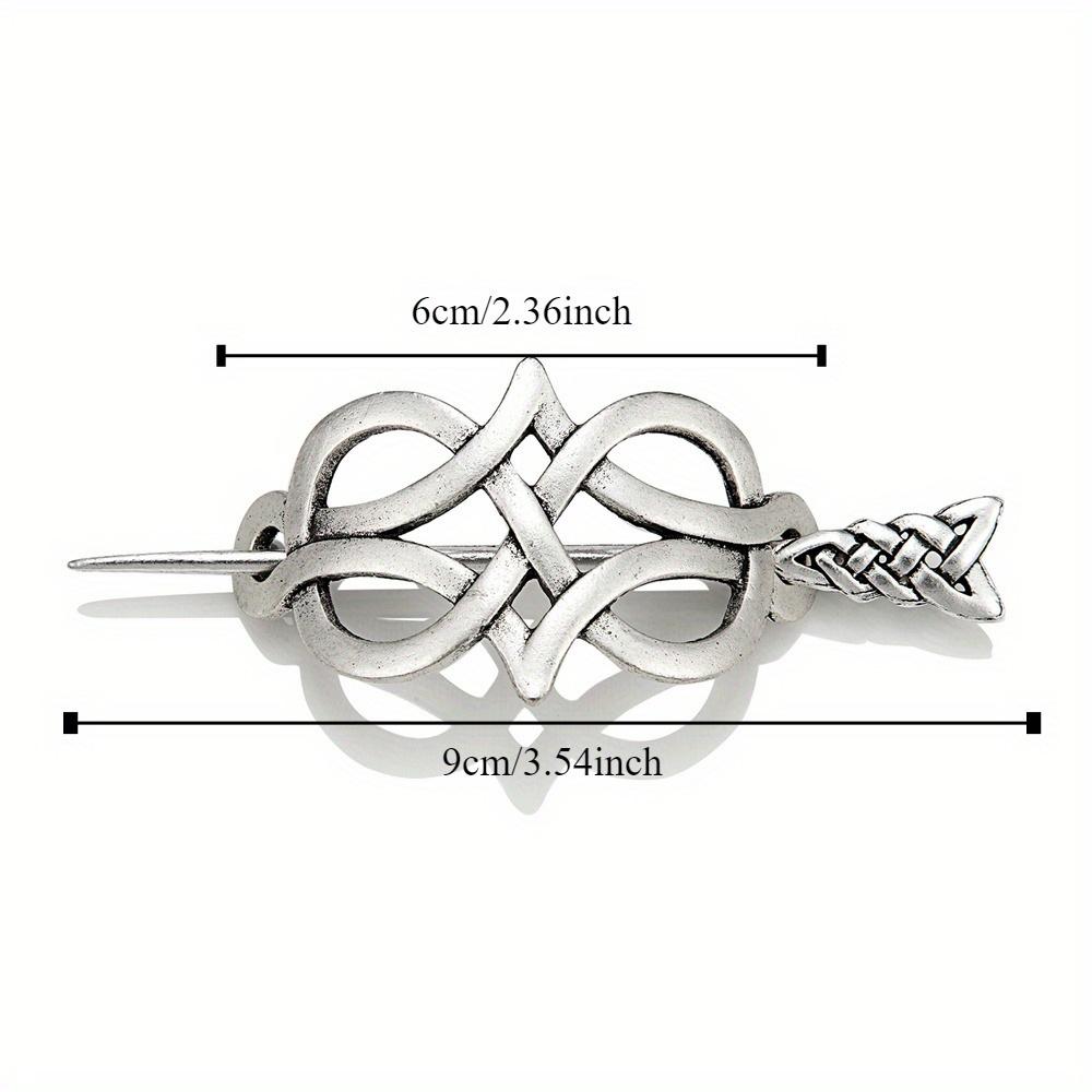 1pc Celtic Hair Clip Retro Minimalist Viking Style Daily Holiday Wear Nordic Rune for Witch Women Sliding Hair Accessory Hairpin