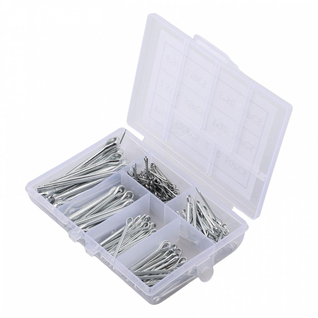 Cotter Pins Hairpin Pins Spring Cotter Pins Sturdy Clear Plastic Case
