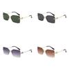 Trendy Square Frameless Sunglasses For Women With Uv400 Protection For Outdoor Activities
