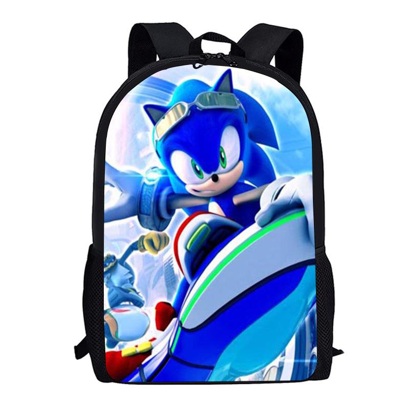 Sonic Kid, Elementary School Bag Children, Animation Cartoon Backpack