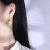 Jewelry Copper Bottom Gold-Plated Fritillary Pearl Geometric Diamond-Set Temperament Women'S Stud Earrings 14Mm
