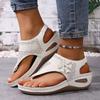 Women'S Outdoor Sandals Thick Soled Wedge Heeled Shoes Fashionable Holiday Sandal For Woman With Arch Support Comfortable Walk