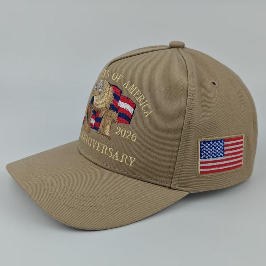 250th Anniversary Hat Baseball Cap Dad Hat Unisex Adjustable Embroidery Hat Outdoor Sun Hat