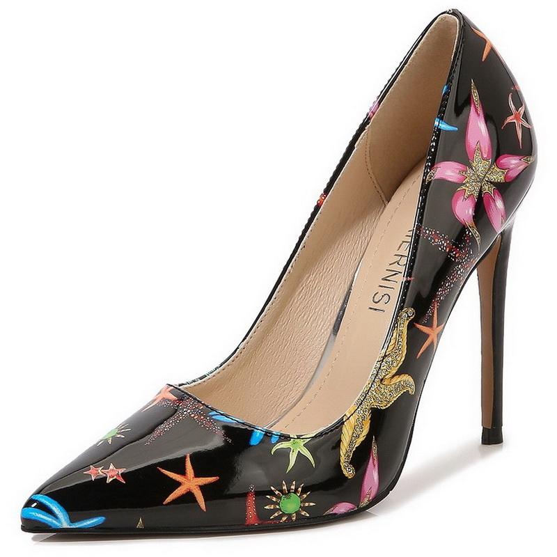 

Women Starfish High Thin Heel Shoes Pointed Stiletto Pumps for Office Nightclub Party Pub Wedding Banquet Model Cross Dressing 35 чёрный