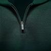 2026 Solid Color Pure Cotton Pullover with Male Standing Collar, Sliding Zipper, Form-fitting Men's Knitted Shirt Top