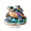 S.T.S.G Acrylic Stand, Animal Object, Cute Decorative Tabletop Ornament, Stylish (Aurora Turtles)