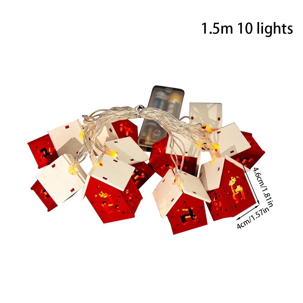 

1,5 м мини-светильник из дерева для дома, рождественская светодиодная гирлянда, подвесное украшение для рождественской елки, сказочный светильник, детский новогодний подарок, декор Navidad