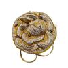 WHTUOHENG Rose Flower Evening Crystal Clutches Purses Diamond Wedding Clutches Rhinestones Hard Metal  Bags Dinner Bridal Party
