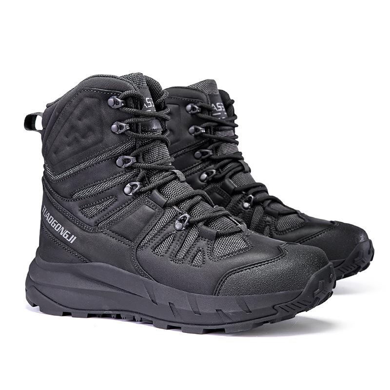 Men's High-Top Tactical Desert & Hiking Boots - Large Size