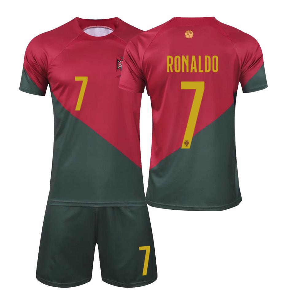 New World Cup No. Luo home jersey, football jersey, men's and children's adult training jersey set