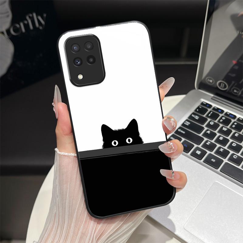 For Samsung M33 M53 Phone Case Trendy Fantasy Design Tempered Glass Hard Bumper For Galaxy M 33 M 53 Full Protection Back Covers