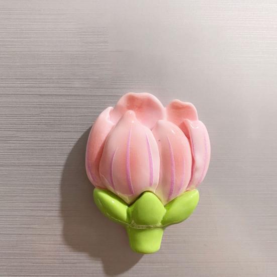 3D Cherry Blossom Refrigerator Magnet Resin Pink Flower Decorative Fridge Magnet Memo Notes Photo Holder for Home Kitchen Office