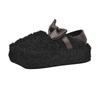 Plush Women's Shoes Are Comfortable and Versatile for Daily Wear, Simple and Classic Solid Color, Low Heel Soft Sole, One Pedal Cotton Shoes for Women