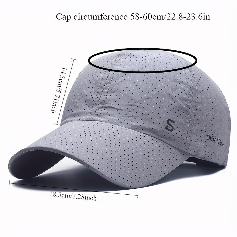 Men'S Summer Running Cap, Lightweight, Quick-Drying, Breathable, Outdoor Sun Protection Baseball Hat for Fishing.