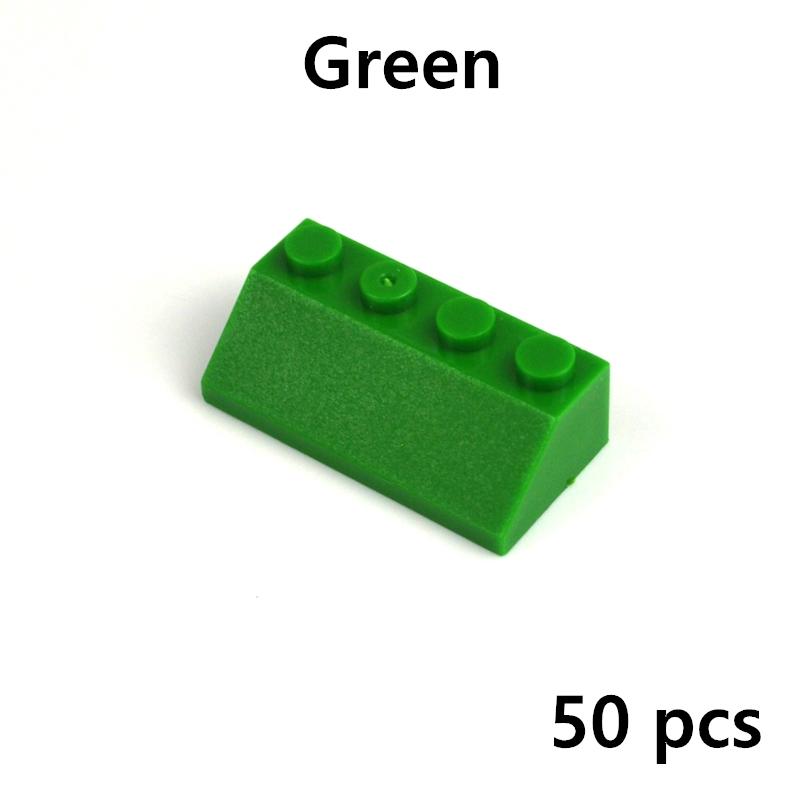 50 Stück Schräge 45° 2x4 DIY Schräge Bausteine Dicke Figuren Ziegel Schräge Größe Kompatibel Mit 3037 Pädagogisches Kreatives Spielzeug