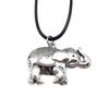 45cm Necklace Leather Chain Big Elephant And Horse Wedding Jewelry Findings QN027