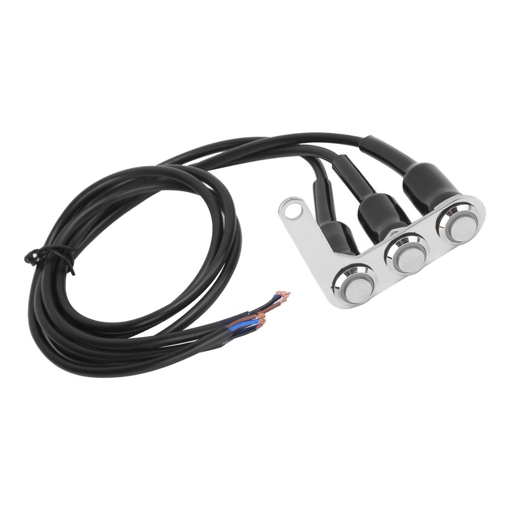 Motorcycle Handlebar Switch LED ON OFF Button IP65 Waterproof for Headlight Horn Turn Signal